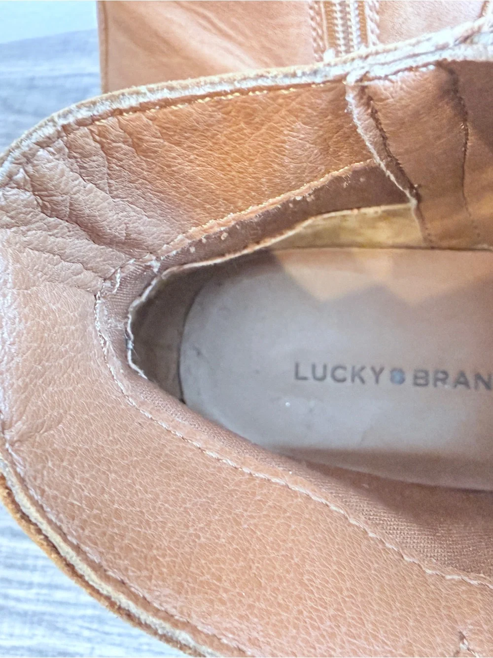 Women’s Lucky Brand Tan Leather Ankle Boots - Classic Chelsea Style